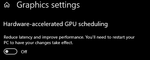 If you have this setting turned on in your windows settings, please turn it off. I've had a few customers recently who have had this recommended to be turned on and that should not be the case.

I cannot stress how sluggish it will make FPS titles feel.