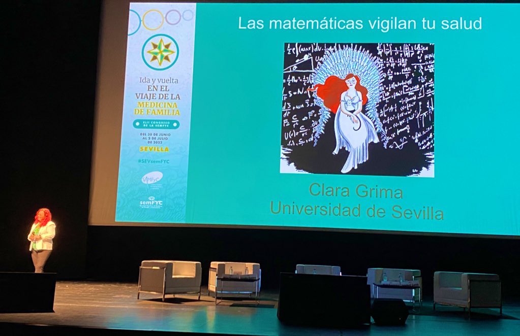 MADsemFYC's tweet photo. ¡Bienvenidos/as! Vamos con la inauguración del Congreso @SEVsemFYC ⚪️🟢#SEVsemFYC con Clara Grima y las matemáticas que vigilan tu salud.

@ClaraGrima 
#Yomédicodefamilia
#Yomédicodefamilia https://t.co/PARMpTiLTu