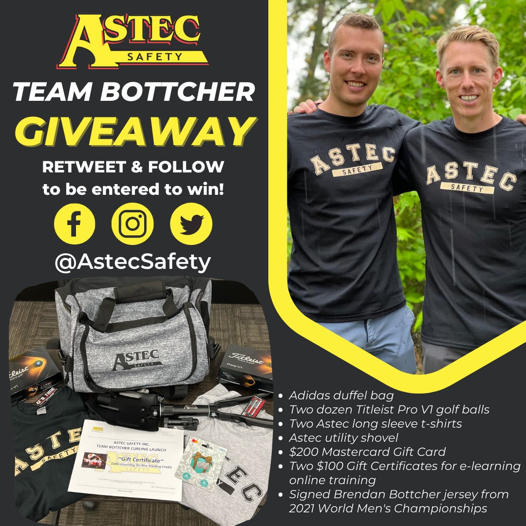 BottcherCurling's tweet image. 👷‍♂️💥 NEW PARTNER GIVEAWAY

ASTEC Safety Inc. has joined our team! Based out of Lloydminster, AB with branches in Bonnyville &amp;amp; Provost, Astec are Innovative industry leaders in safety training, equipment, &amp;amp; consulting. Retweet this, follow @ASTECSAFETY and us to be entered to win!