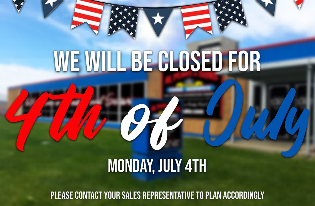 HEADS UP‼

In observance of the 4th of July holiday, we will be CLOSED Monday, July 4th. 🇺🇸

See you Tuesday!

Al Peake and Sons, Daughter Too.
The First Name in Family Food Service
(419) 243-9284 | AlPeake.com