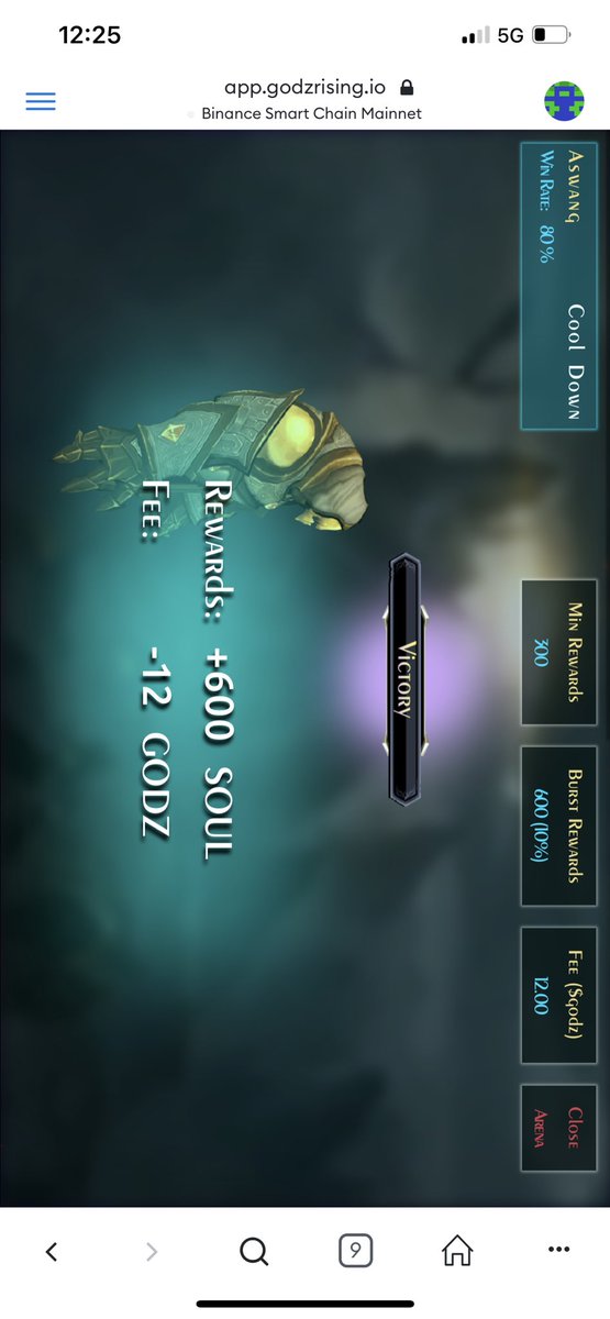 ahki_occ's tweet image. 3 fights, 1 win 1 lose and 1 burst, 900 souls earned. @CryptogodzNFTG @nickjperoni to the moon 🚀🚀🚀