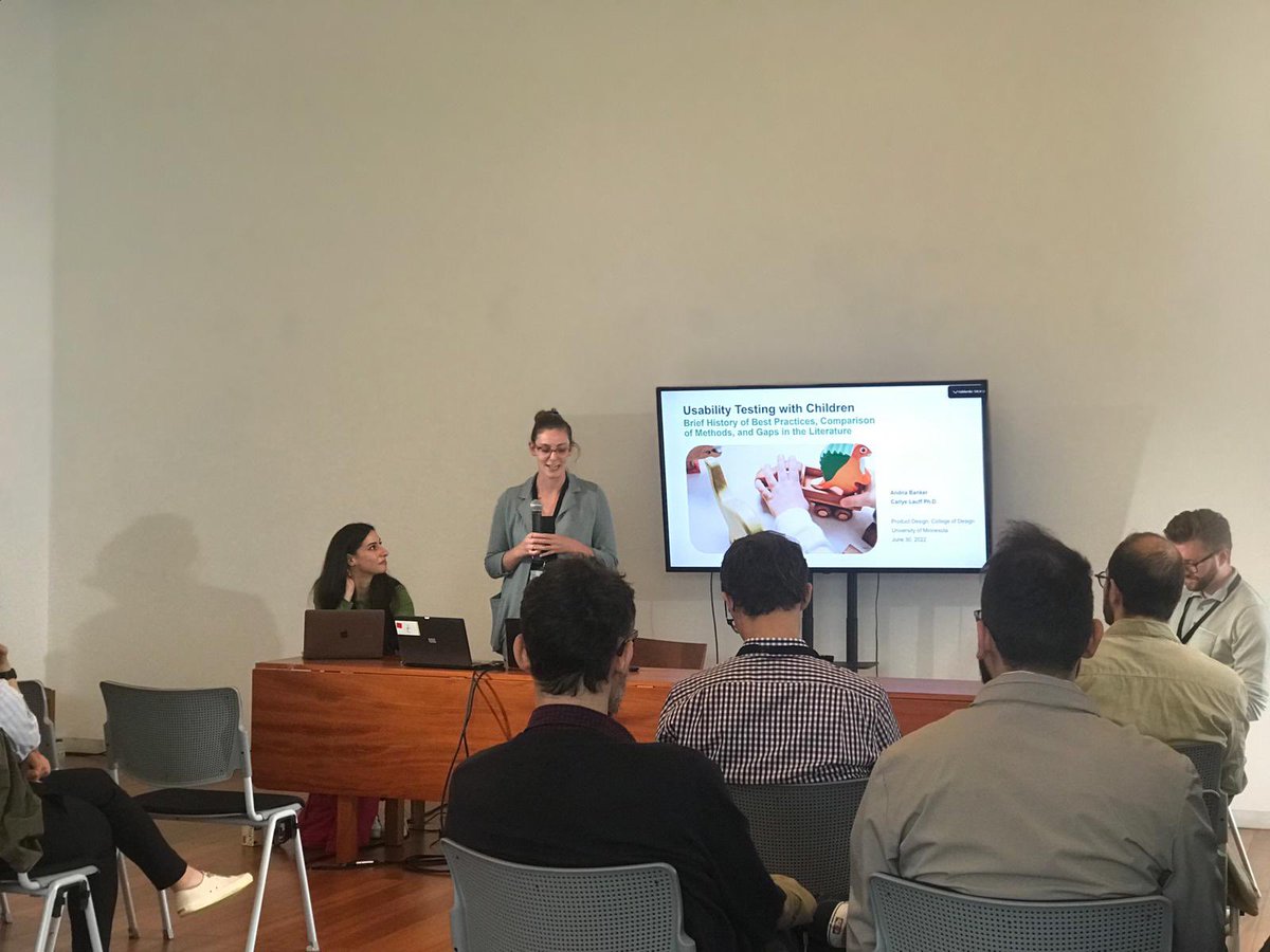 Andria Banker (MS Product Design <a href="/UofMDesign/">College of Design</a>) presenting our paper on Usability Testing guidelines and methods for children at <a href="/drs2022bilbao/">DRS2022 BILBAO</a>