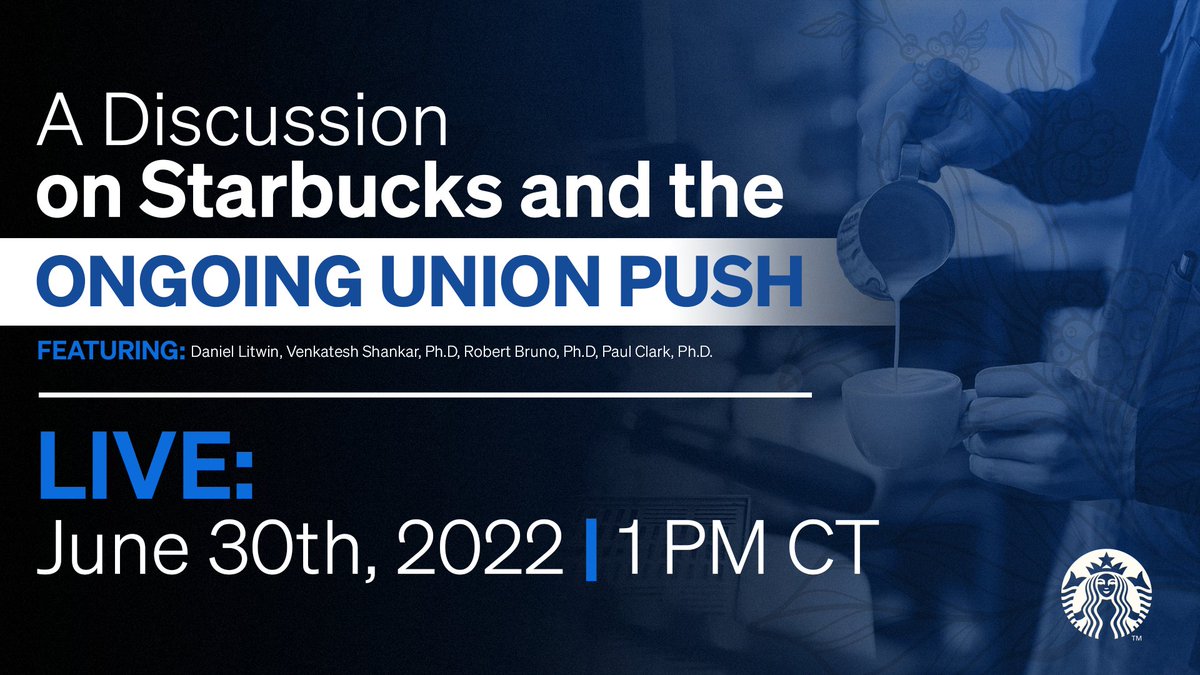 Join us today, June 20th, at 1 PM CT for a Discussion on Starbucks and the Ongoing Union Push. 

Please click here to register for the live webinar: marketscale.com/live/starbucks…