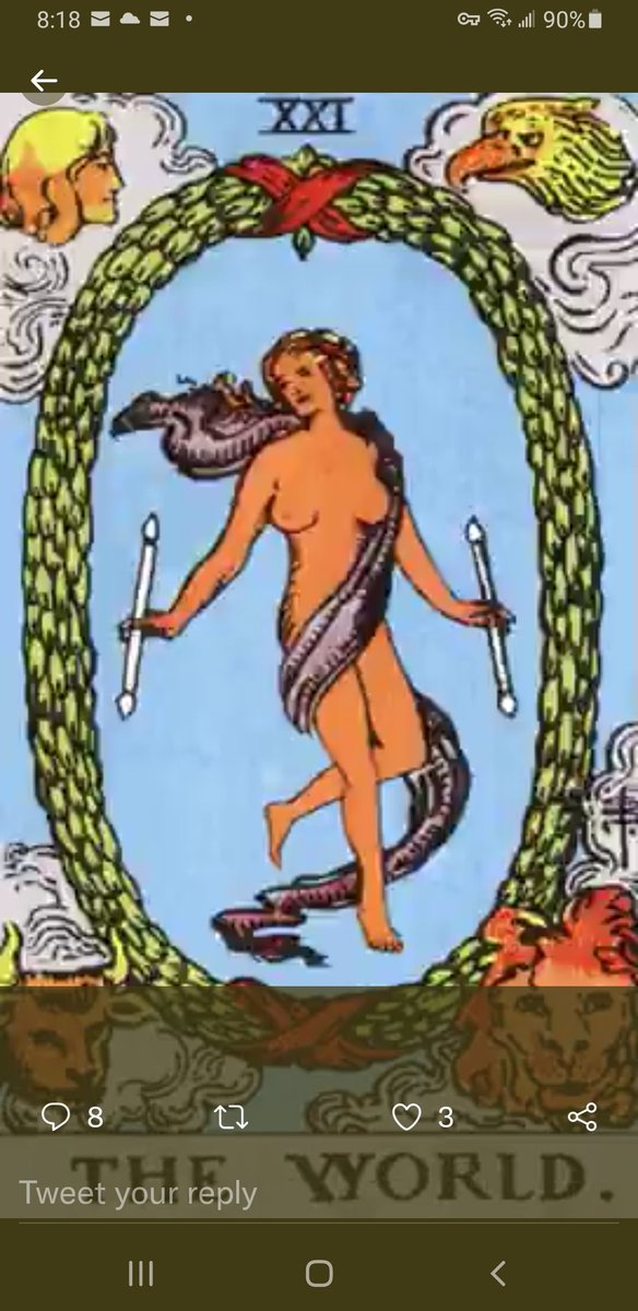 musiqnote1's tweet photo. #TheWorld in upright! 👑 #RiderWaite #Tarot #WitchesOfInstagram #WitchesOfColor https://t.co/36498ewRK6