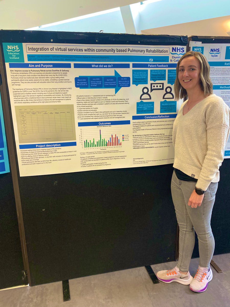 🎉Celebrating🎉 @LisaMcLachlan7 NES AHP Career Fellowship 2021👏Integrating virtual into delivery of community based Pulmonary Rehab #AHPDG right care, right time, right place @NESnmahp #AHPCF2021 #dNMAHP @JoanPollard1 @lynnemann13 @DGNHS @Carolyncahpo @bettelockeAHP @peteahped