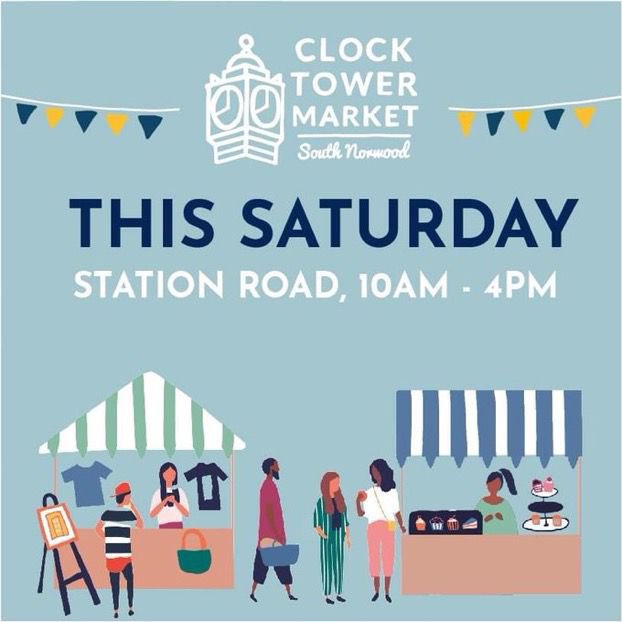 The market is coming up. Join us this Saturday for good vibes and a great selection of products from your local independent traders 🙌🤩 #SouthNorwood #ClocktowerMarket