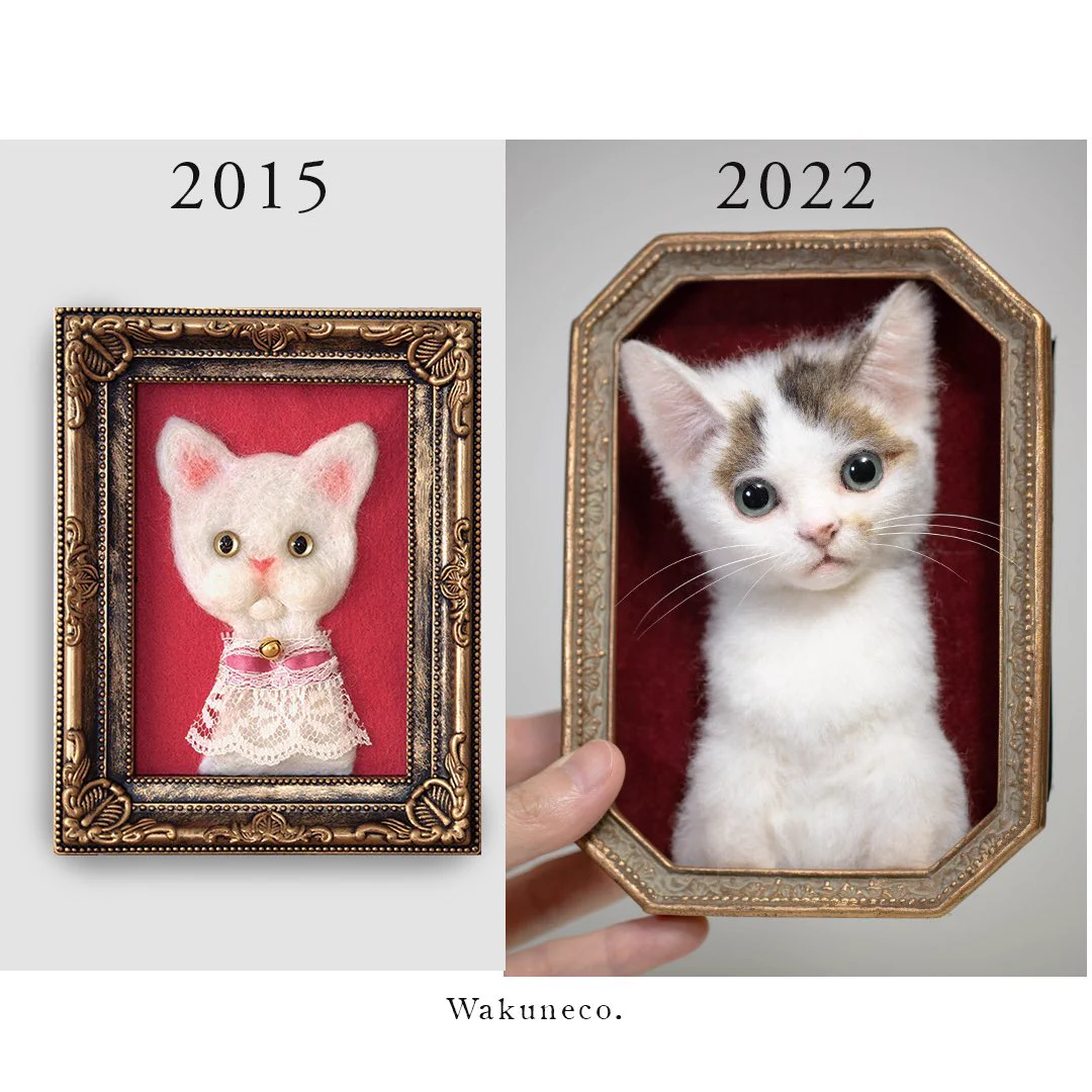 7年前と見比べて！とってもかわいい「わくねこ」！