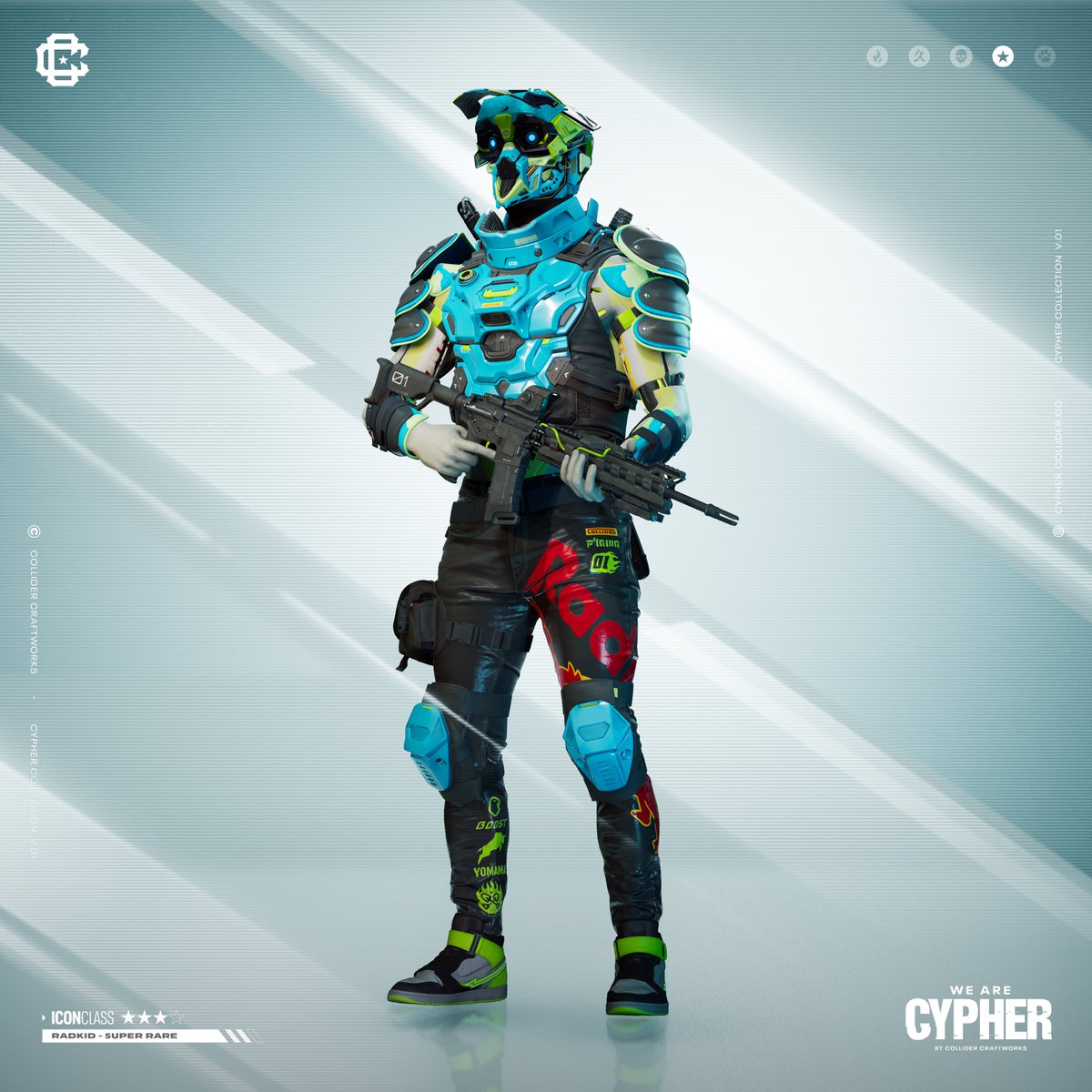 CYPHER STORM! 🌪

💎 Faction: Radkids 
💎 Class: Icon 
💎 Rarity: Super Rare

#RoadToReveal #NFTCollection #NFTs