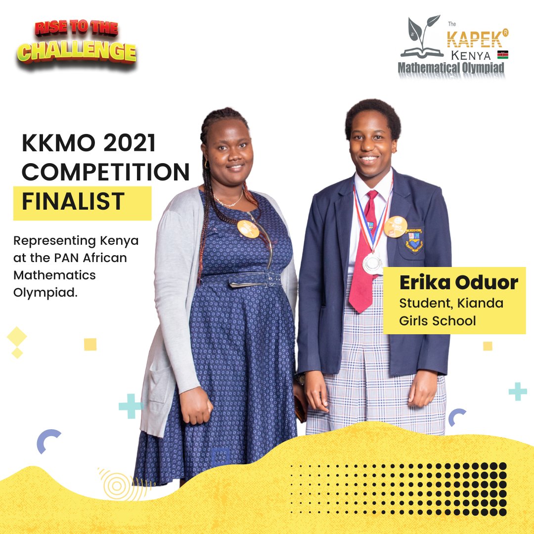 Kianda Girls School made it to the top finalists and we are super proud of them!
Erika Odour is making history by going to compete with other great minds at the PAMO.

Make your school and nation proud by joining the league of schools in the KKMO!
kkmo-official.com