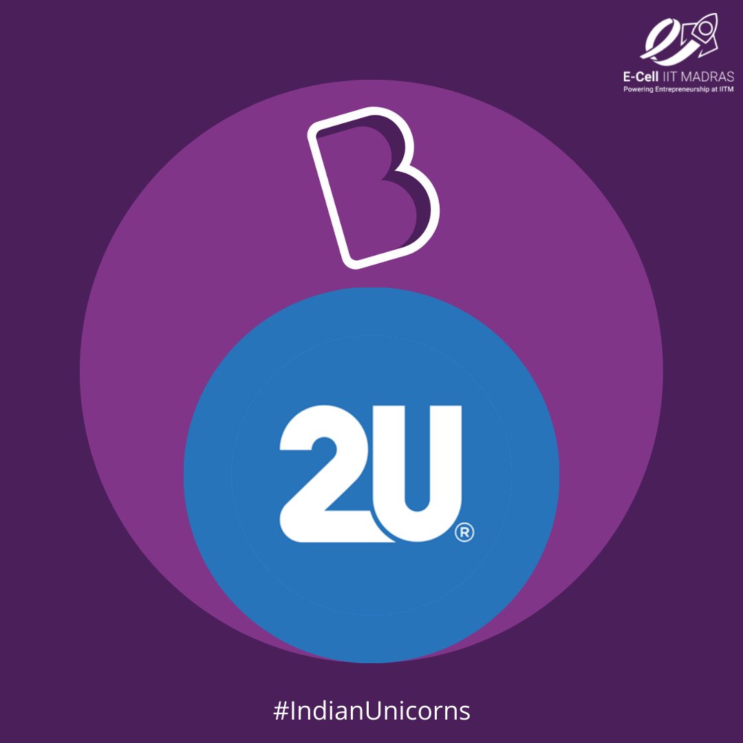 ecell_iitm's tweet photo. @BYJUS made a $1 billion offer to acquire @2Uinc 
This is the age of #Indian #unicorns

#NewAge #startup #edtech #acquisition #entrepreneur #entrepreneurship #disruption #ecell_iitm https://t.co/KccN5Rv3Nj