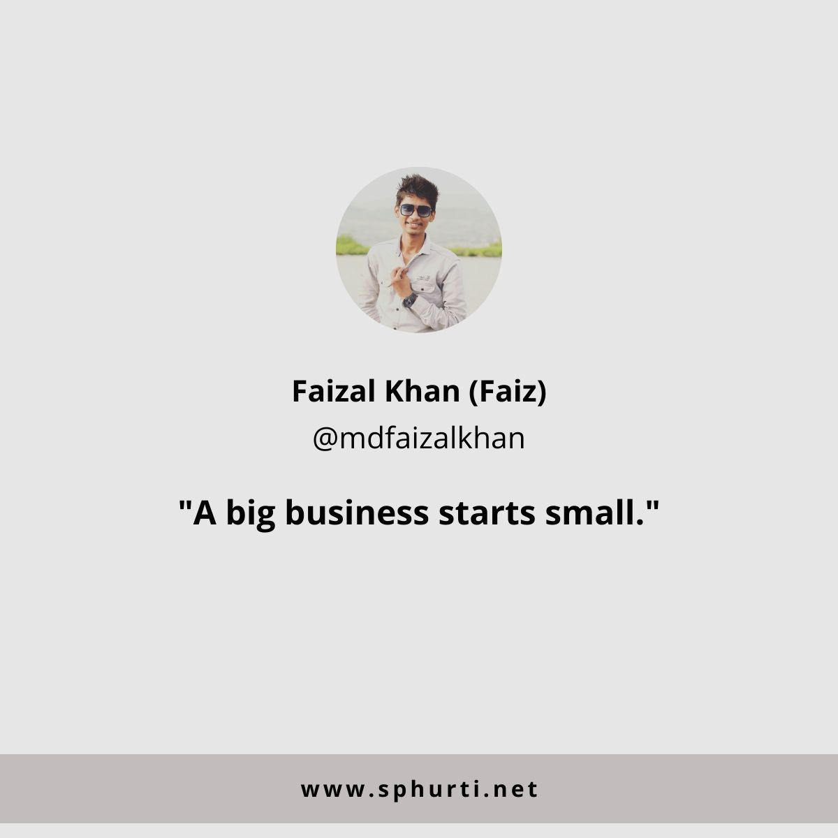 faizalsphurti's tweet photo. "A big business starts small."

@Sphurtiwebapp @mdfaizalkhan313 
https://t.co/QwzPAermsg https://t.co/ce65fTMeYw