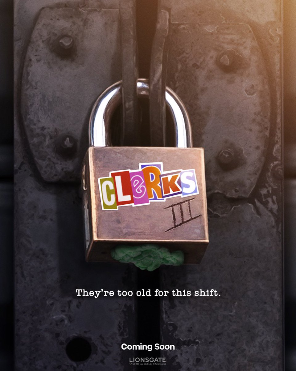 ThatKevinSmith's tweet image. The good folks in the @Lionsgate marketing department made a ton of awesome artwork to promote my third @ClerksMovie - so I’ll be sharing a different image each weekday until the *official* poster unveiling alongside the debut of the CLERKS III trailer on Wednesday, July 6th!