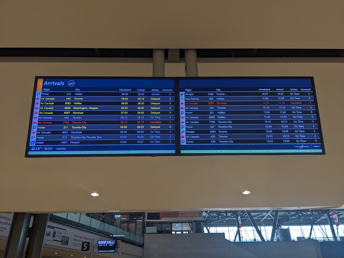 TheLayReporter's tweet image. Air Canada this morning in Ottawa. Bad times. #aircanada #travelchaos