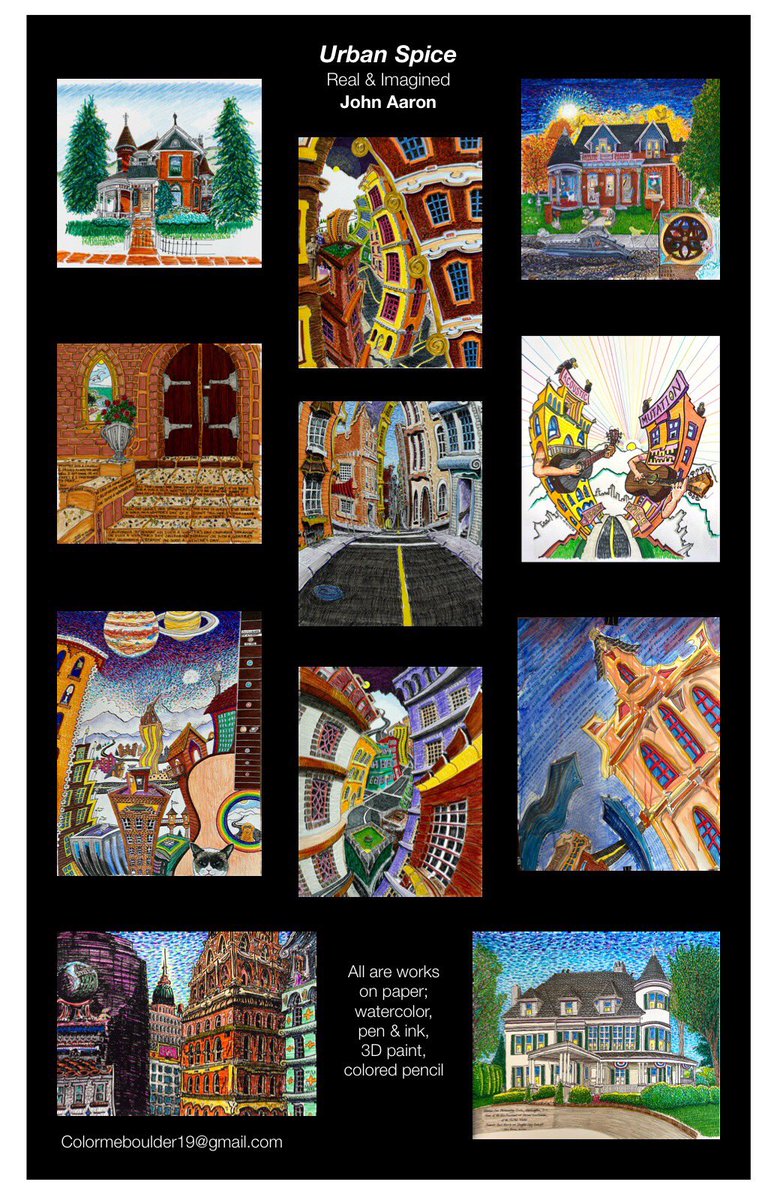 chalk4peace's tweet photo. #ModernARF Studio Tour of John Aarons work @ 1045.5 Lafarge Ave, Oldtown Louisville, CO 7/2, 11-5. One of CO’s most versatile artists opens his studio 2 help raise $$ 4 the Community Foundation. .@StephenAtHome @ladygaga @StephenKing @MuseumModernArt @CommFound @kgnu @LACMA https://t.co/YQYVeP2tX5