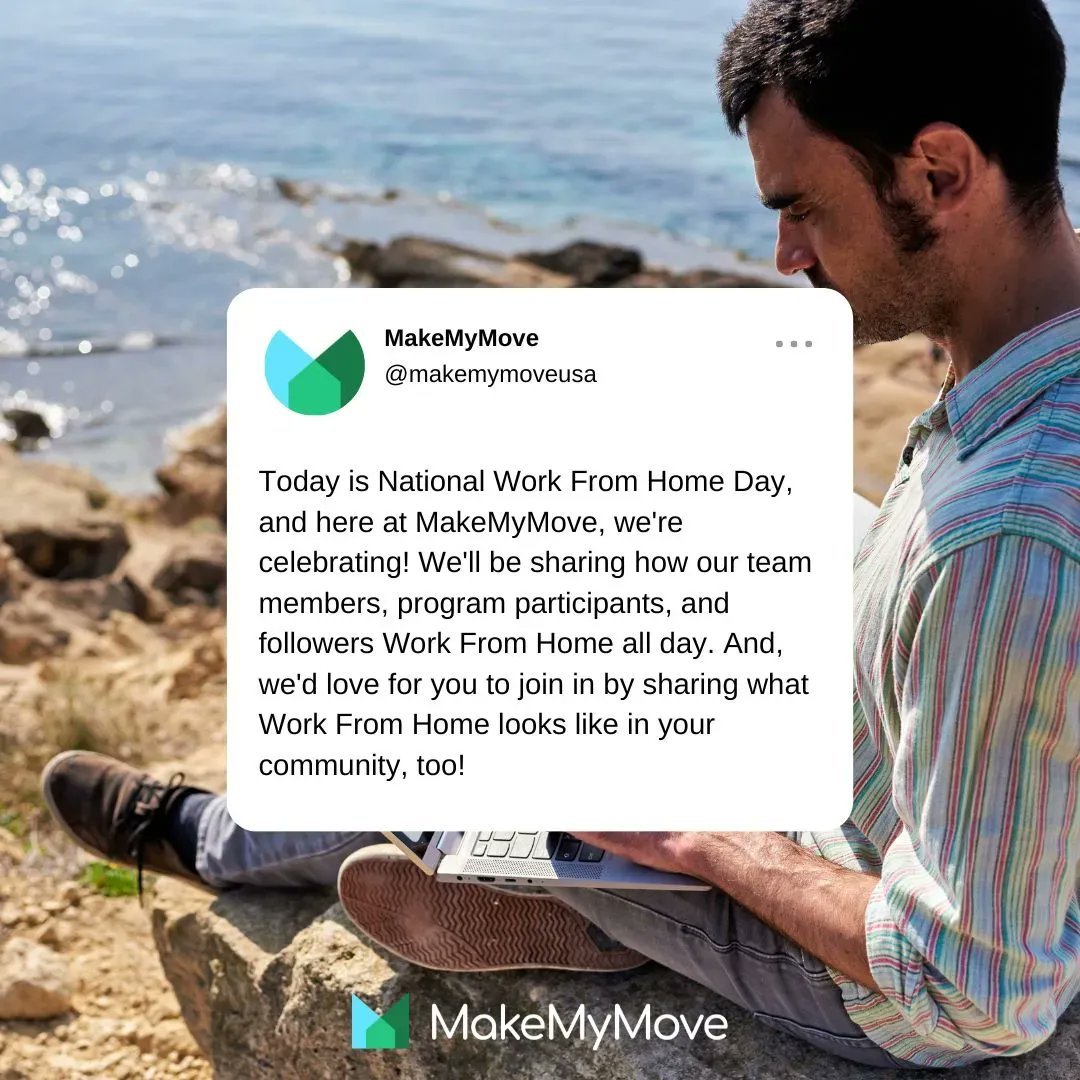 makemymoveusa's tweet photo. Happy #WorkFromHomeDay! 🎉

#MakeMyMove and our community partners want to shine the spotlight on our remote workers all day long!

Join in on the fun by sharing a day in your life today! Make sure to tag us for a chance to be shared on our social networks!

#WFHDay #WFH https://t.co/SPZc0eDjrj