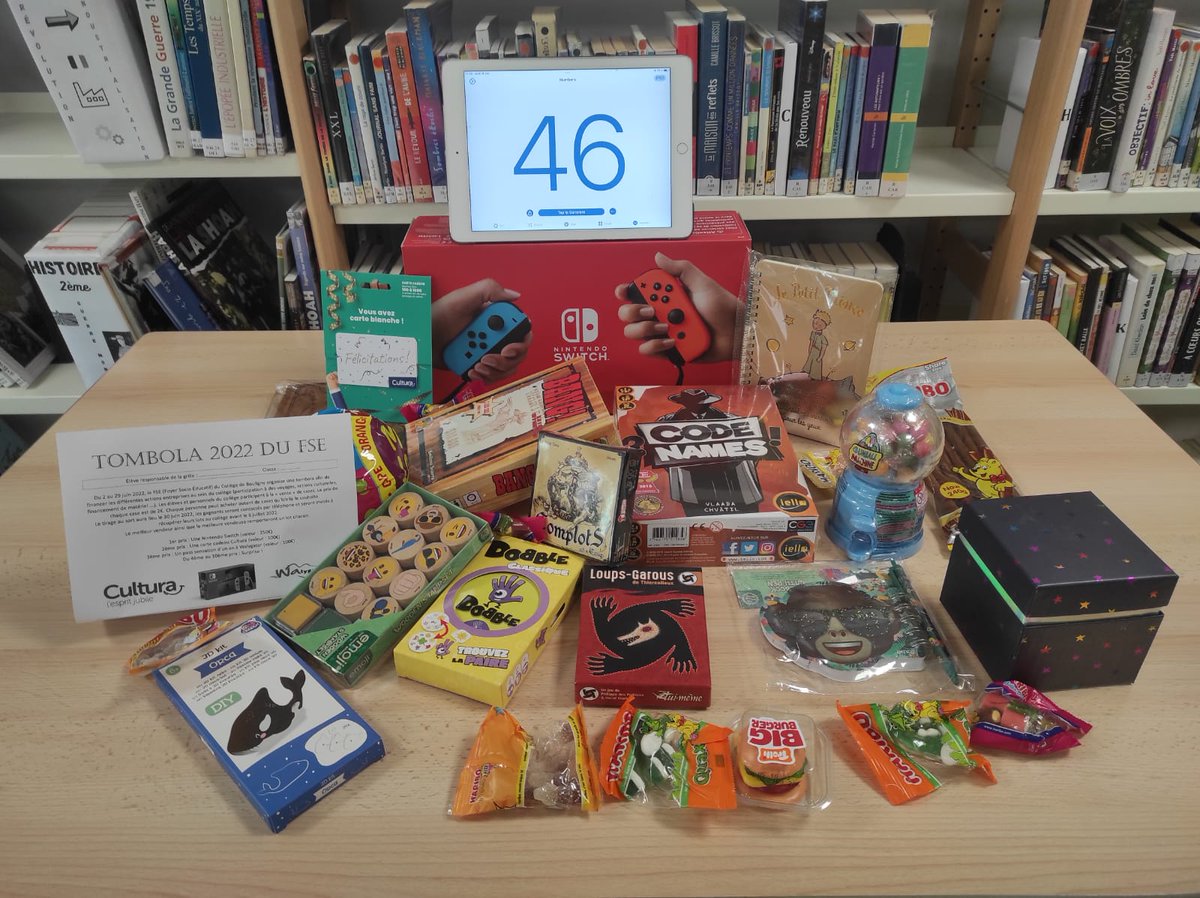 Le tirage de la tombola 🎟 s’est déroulé ce midi en présence du FSE et d’élèves du <a href="/clgBouligny/">Collège de Bouligny</a> Félicitations aux gagnants, merci à tous les participants et bravo à Maud et Mathias qui remportent le titre des meilleurs vendeurs ! 🏆 À bientôt ! 👋 <a href="/BoulignySvt/">SVT Bouligny</a> <a href="/AS_clgBouligny/">AS BOULIGNY 🦊</a>