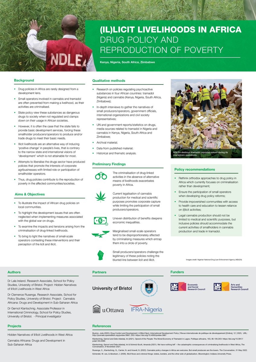 Explore the nexus between #drugs and #development at <a href="/bristolpoverty/">Bristol Poverty Institute (BPI)</a> event, our studies examine how drugs trade &amp; production can be linked to development.👉tinyurl.com/bddabtkz
#BPIShowcase2022 #Illicitlivelihoods #WDD2022 #tramadol #cannabis #opiod #dontpunish #cannabis