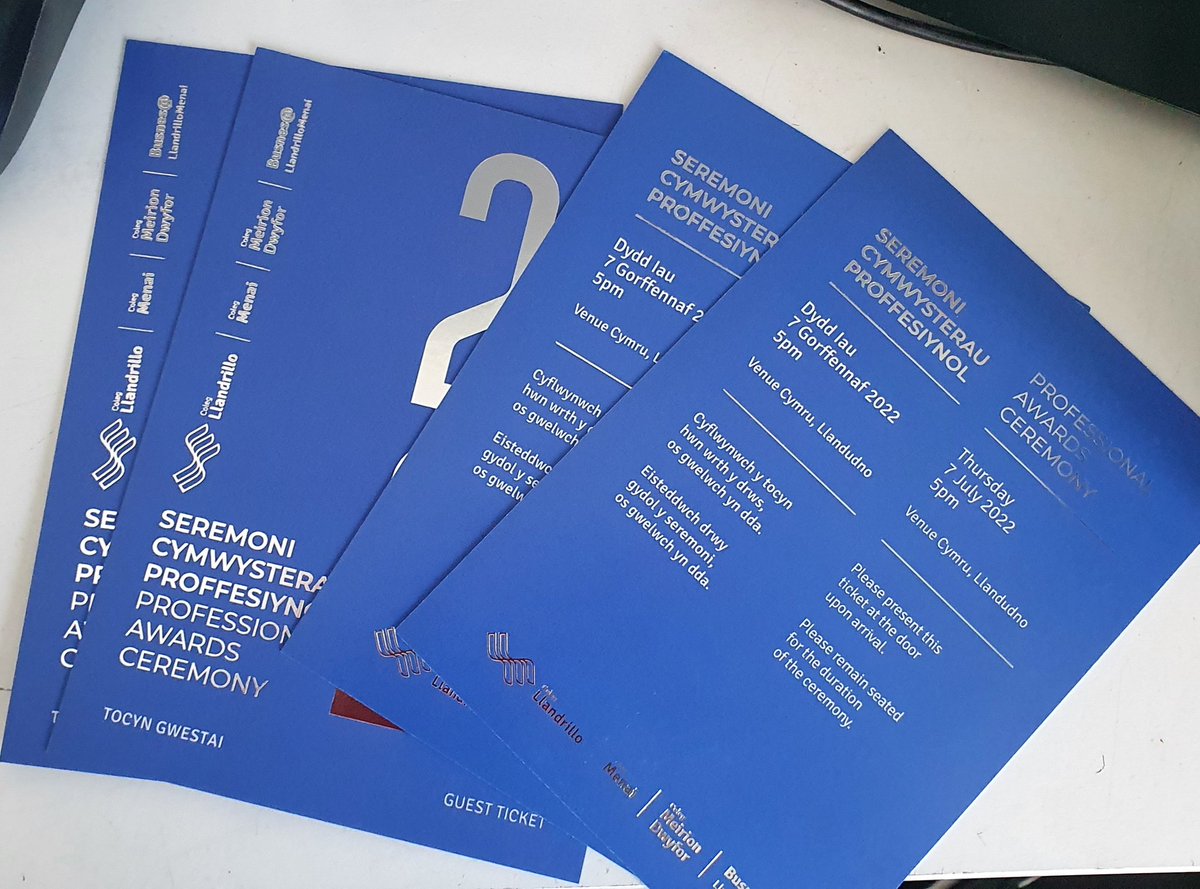 The tickets have arrived for 2022 awards ceremony <a href="/VenueCymru/">Venue Cymru</a> next week with @colegllandrillo @InstituteLM #LearningAndDevelopment 👩‍🎓👨‍🎓🎓