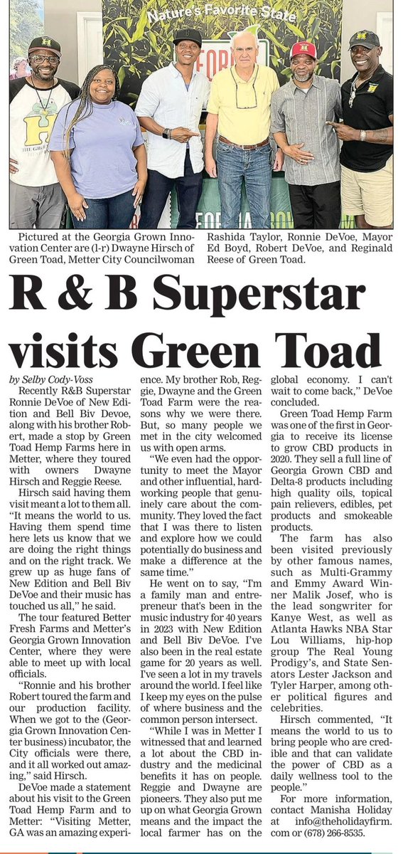Dwaynehirsch's tweet photo. The best in CBD meets the best in R and B!! We are here to stay, so shop with us today! #greentoad2022 #cannabis #Hemp #Cbd https://t.co/Wanc9Bb7Ib