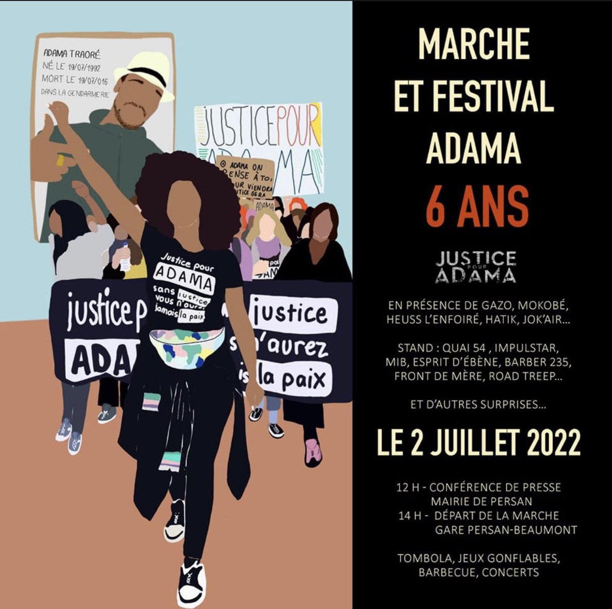 WiamBerhouma's tweet image. 📍 Pour la 1ère fois, la Ville de Noisy le sec met à disposition un car pour la marche pour Adama, soyons nombreux pour soutenir ce combat pour la vérité et la justice ! 

Inscriptions ⬇️
noisylesec.fr/actualites/mar…

#justicepouradama