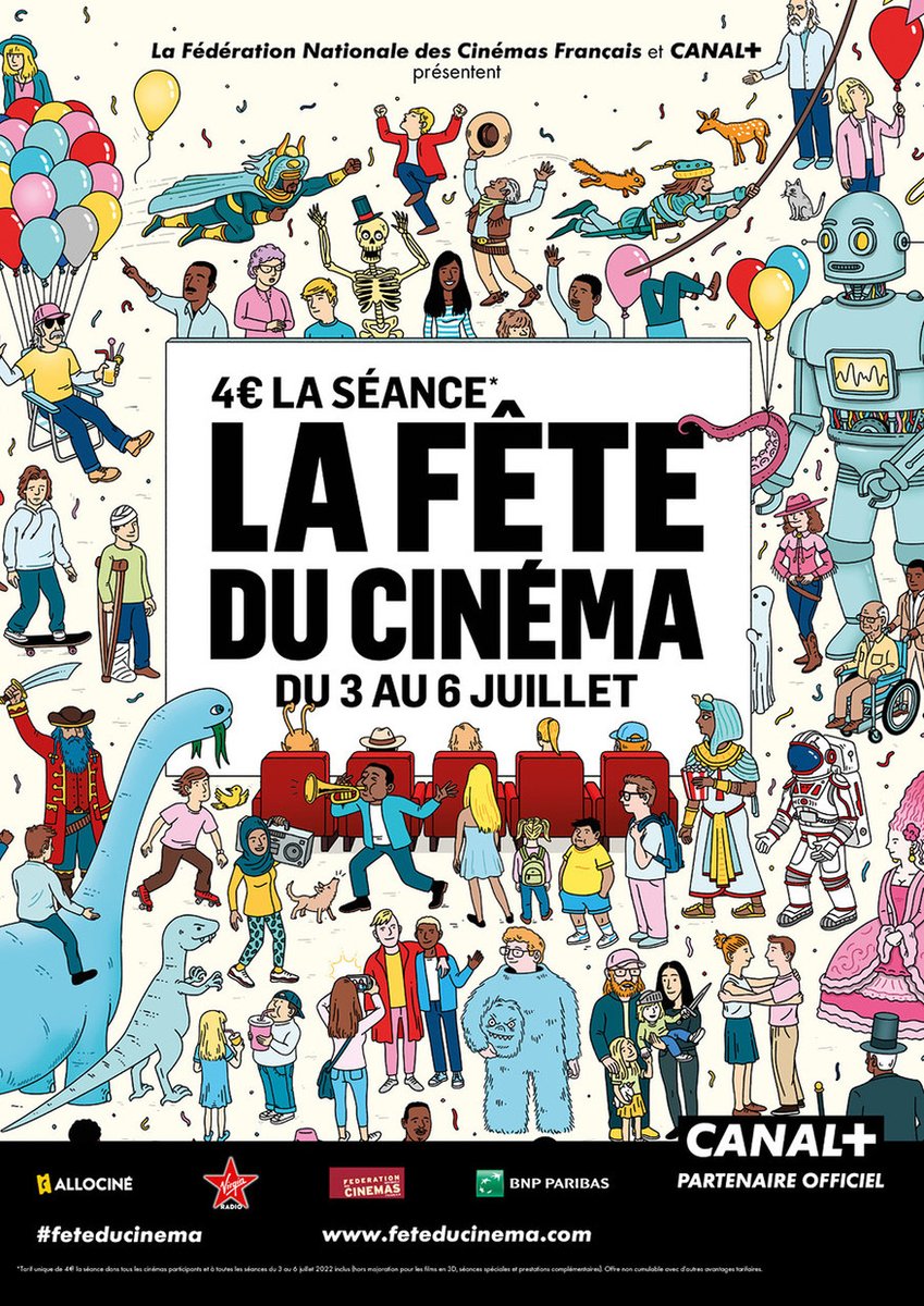 CanalplusCinema's tweet photo. À partir d'aujourd'hui, c'est la #LaFêteDuCinéma ! 🎉🍿 https://t.co/hgRyMr9nGy