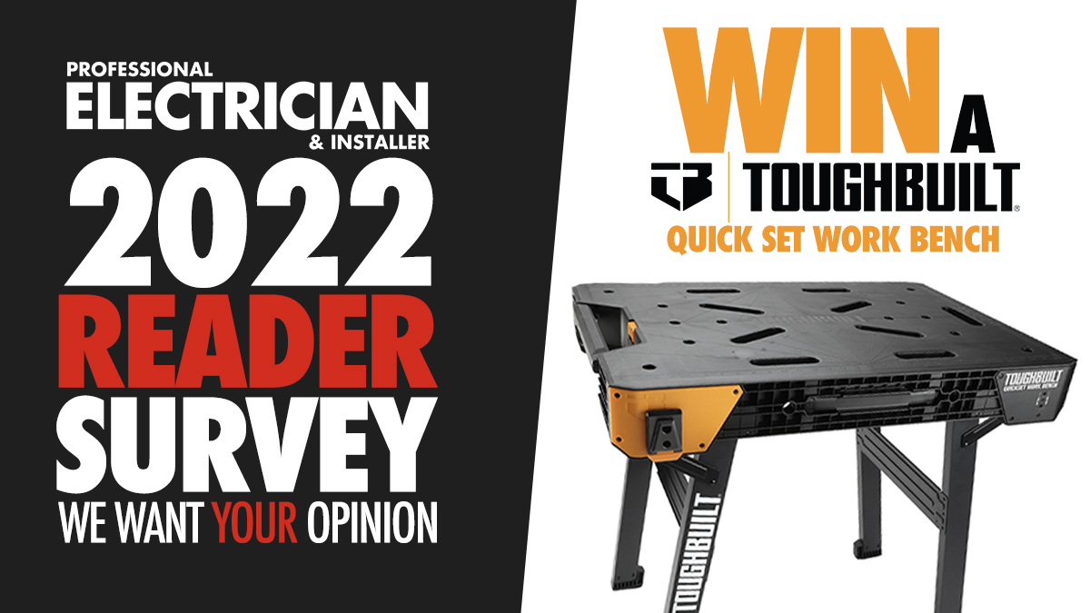 proelectrician's tweet photo. 📢Our survey needs YOU! Take part in the PE 2022 reader survey

You could win a fantastic Quick Set Work Bench from ToughBuilt!

Find out more here: https://t.co/GHWhkT9iUx 

OR head straight to our reader Survey to take part - https://t.co/cIBqhkkTSu https://t.co/SeD0wnKHhX