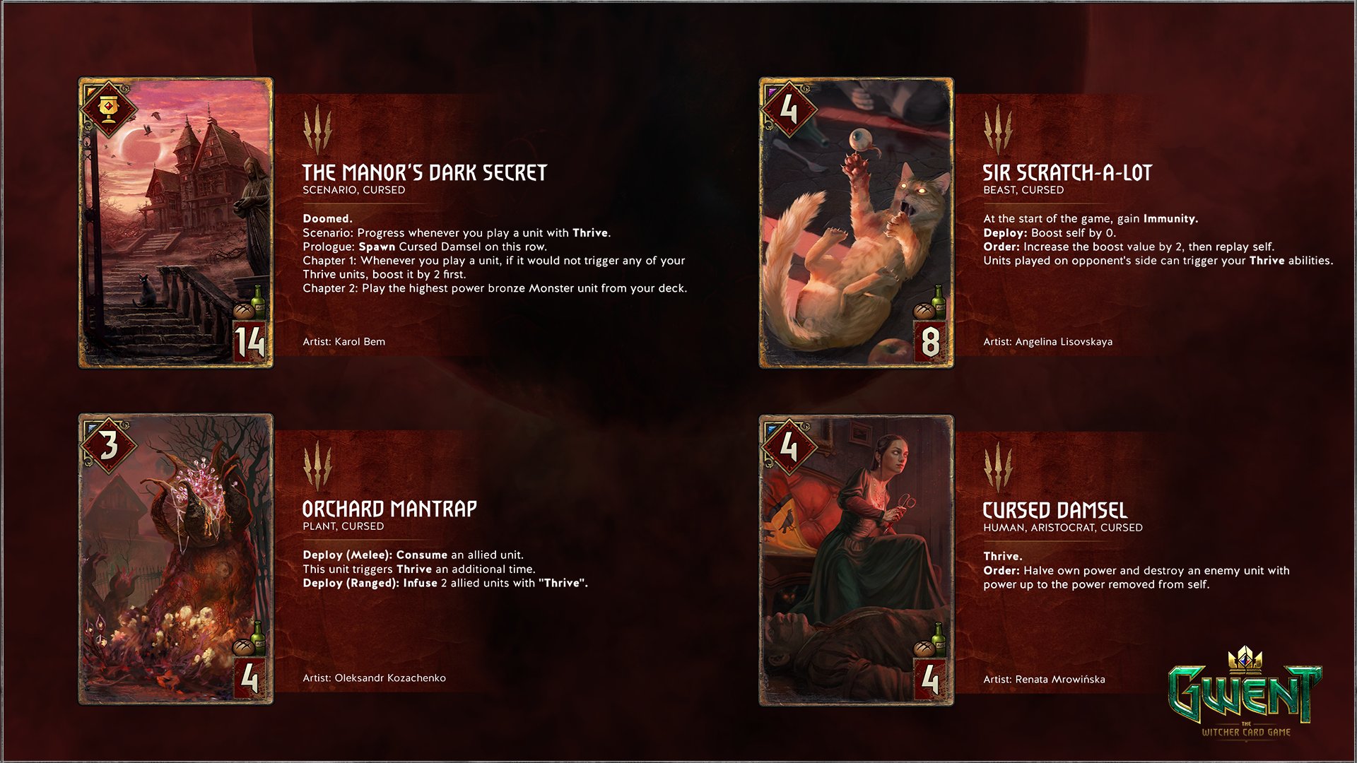 GWENT: The Witcher Card Game on Twitter: "The Manor and all its dark  secrets will join the Monster faction next Tuesday when the #BlackSun  rises! https://t.co/3poEVUD8XM" / Twitter