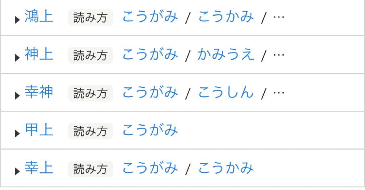 くるわ亜希 Pp10周年おめでとう 凄く余談ですが 実在する コウガミ さんの種類 一番多いのは鴻上さんで全国1900人とのこと テレビで見たことある劇作家の鴻上さんは コウカミ さんでした 残念 他は100人台か2桁台 コウガミさんも希少な苗字なんですね
