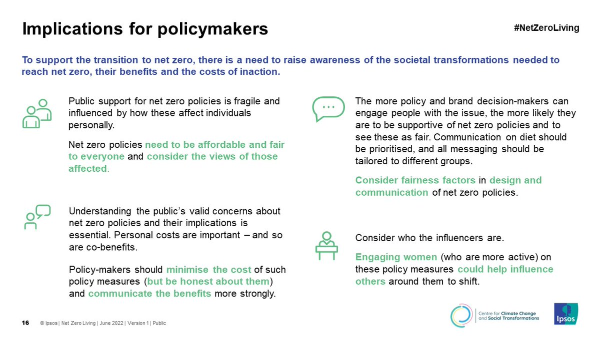 Ipsos_in_the_UK's tweet photo. Even though there is support for #NetZero policies, support is fragile - it's important they are affordable and cost barriers are removed - this has implications for policymakers #NetZeroLiving https://t.co/g8p6aHHai1