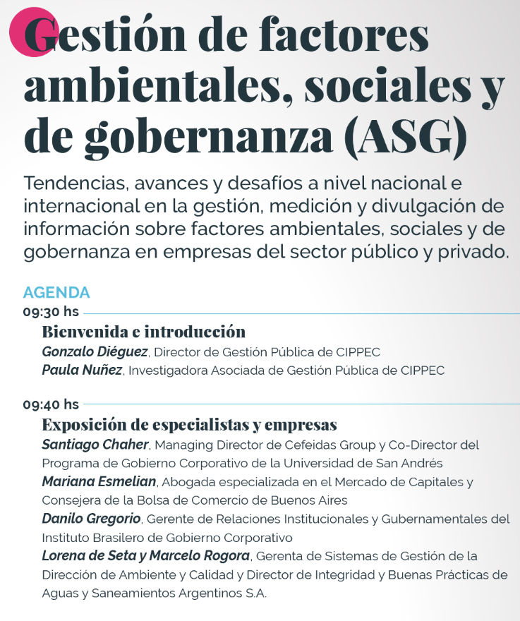 Estamos con <a href="/CefeidasGroup/">Cefeidas Group</a> hablando sobre #ASG en empresas privadas y publicas en el conversatorio de <a href="/CIPPEC/">CIPPEC</a>. Live stream: youtu.be/tVGfq717im0 #ESG #GobCorp cc. <a href="/IBGC_Brasil/">IBGC</a> <a href="/AySA_Oficial/">AySA S. A.</a> <a href="/CefeidasGroup/">Cefeidas Group</a>