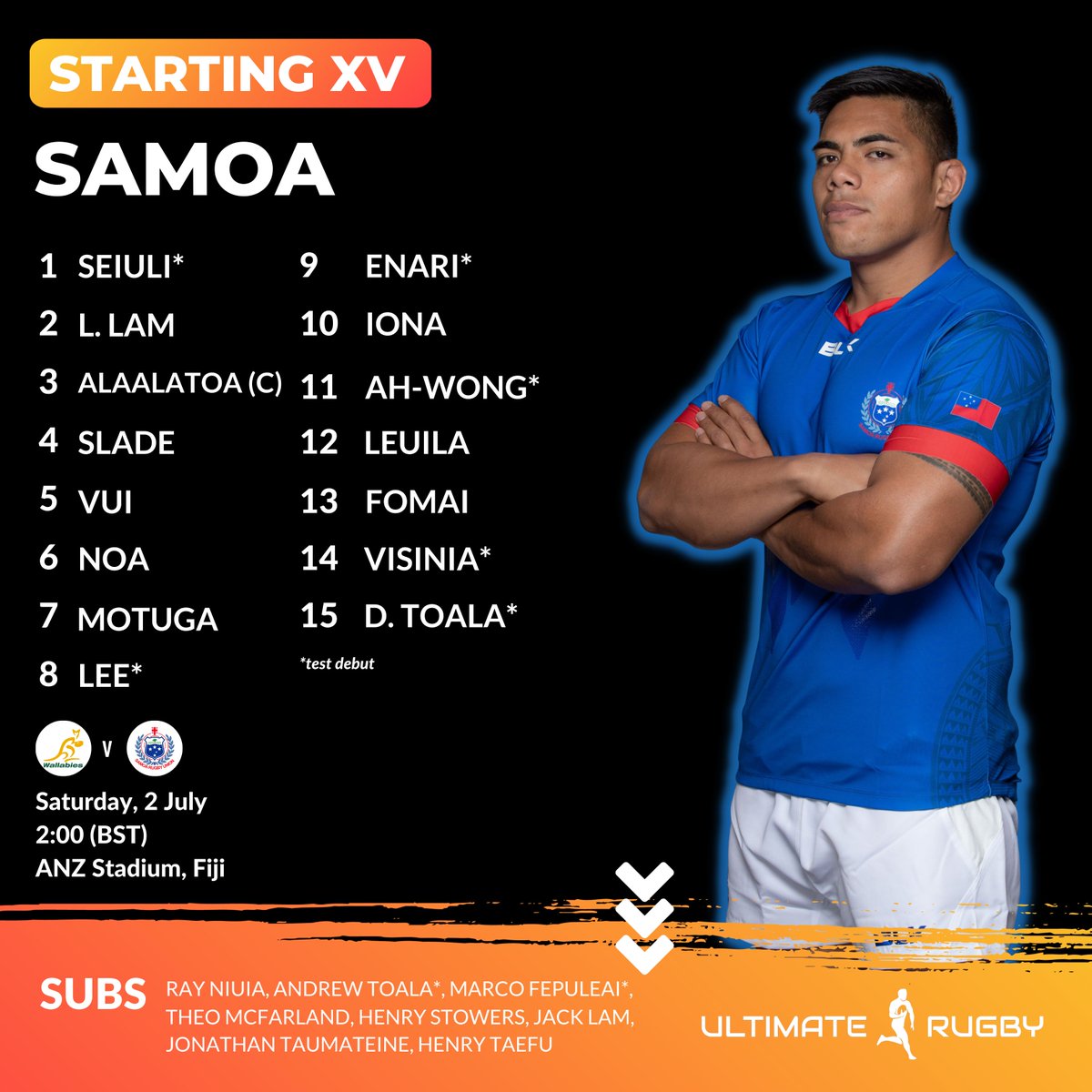 🇦🇺 <a href="/wallabies/">Wallabies</a> A 🆚 <a href="/manusamoa/">Manu Samoa</a> 🇼🇸

#AUSvSAM #PNC2022