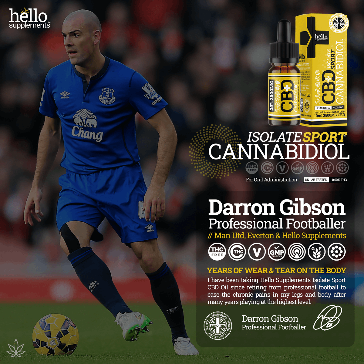 hellosupps's tweet image. EX-MANCHESTER UNITED PLAYER DARRON GIBSON JOINS FORCES WITH HELLO SUPPLEMENTS! -  Creating A Trusted High-Strength Specialist CBD oil that can help to speed up the post-workout recovery process in athletes - Learn More @ hellosupplements.co.uk
#manchesterunited #Everton