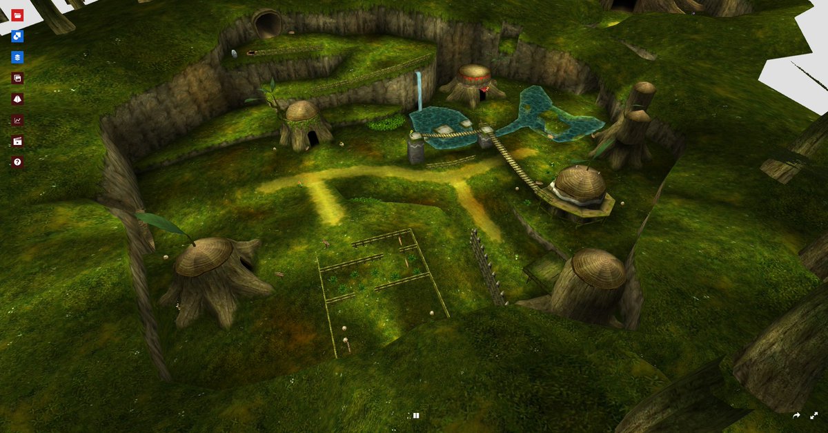 Inspired by what classic N64 Zelda maps were able to achieve with level design in less than 20k triangles

Btw the sweet spot for 3D web design is around this era of video games if you wanna target most devices 🙂