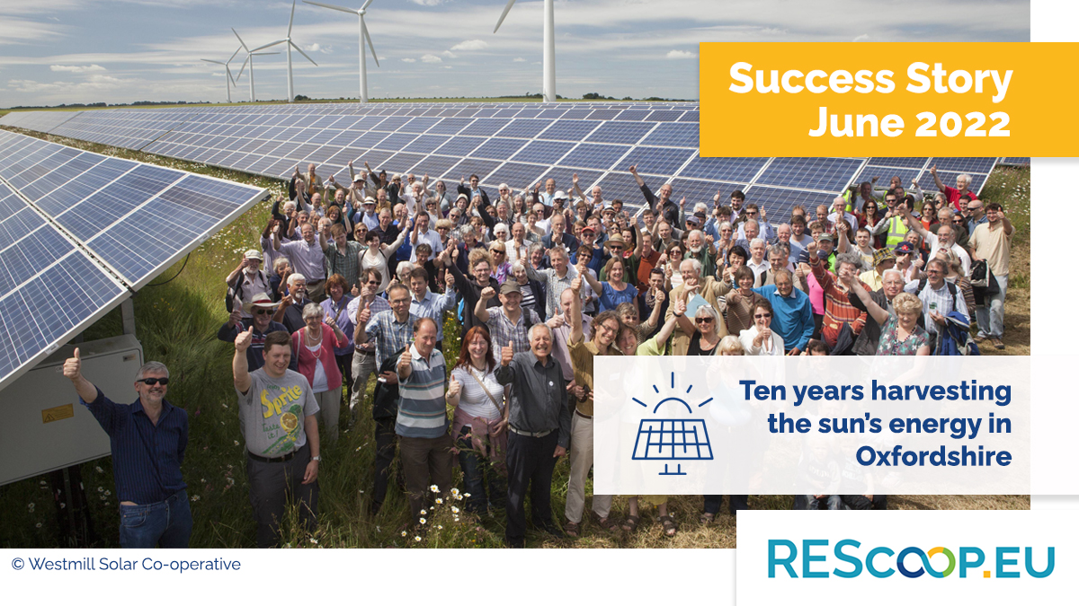 🏆 #SuccessStoryoftheMonth 👉 June 

This month we travel to Oxfordshire, UK🇬🇧, to celebrate the 10th anniversary of <a href="/WestmillSolar/">Westmill Solar Coop</a>, a cooperative that runs the UK‘s first co-operatively run, community-owned solar park.

Read it here ➡️ bit.ly/3a32JqB