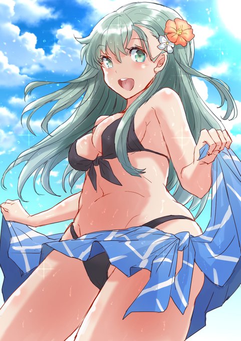 水着鈴谷さん描きました
はじける笑顔 