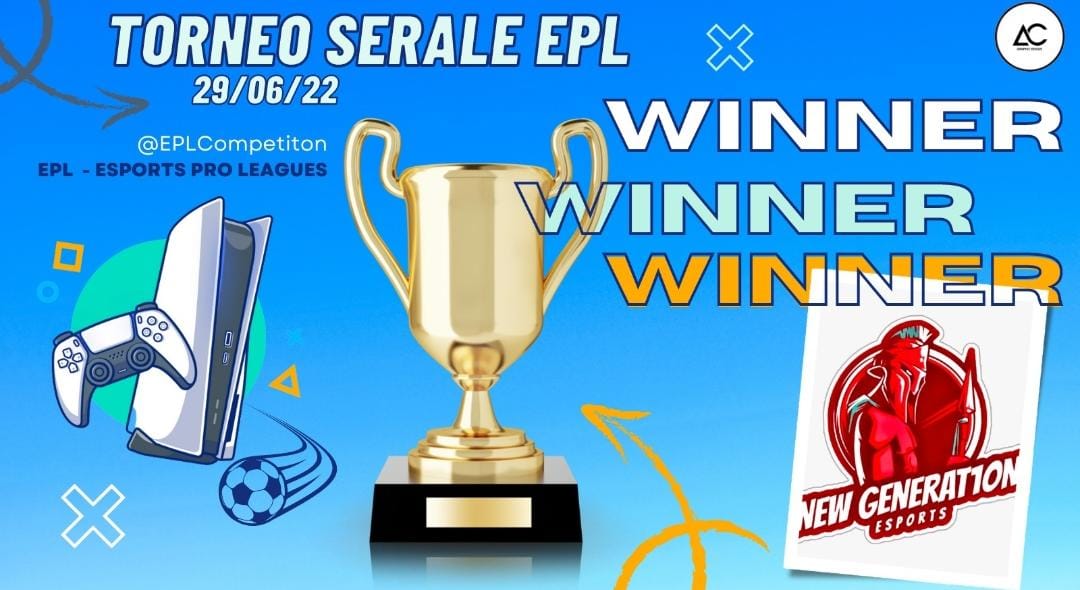 EPLCompetition's tweet photo. Complimenti ai @NEW_GENERAT1ON per essersi aggiudicati il primo torneo serale ufficiale targato EPL... In finale contro i @PiacenzaCalcio battuti per 3-1 https://t.co/tYapZwxzxq