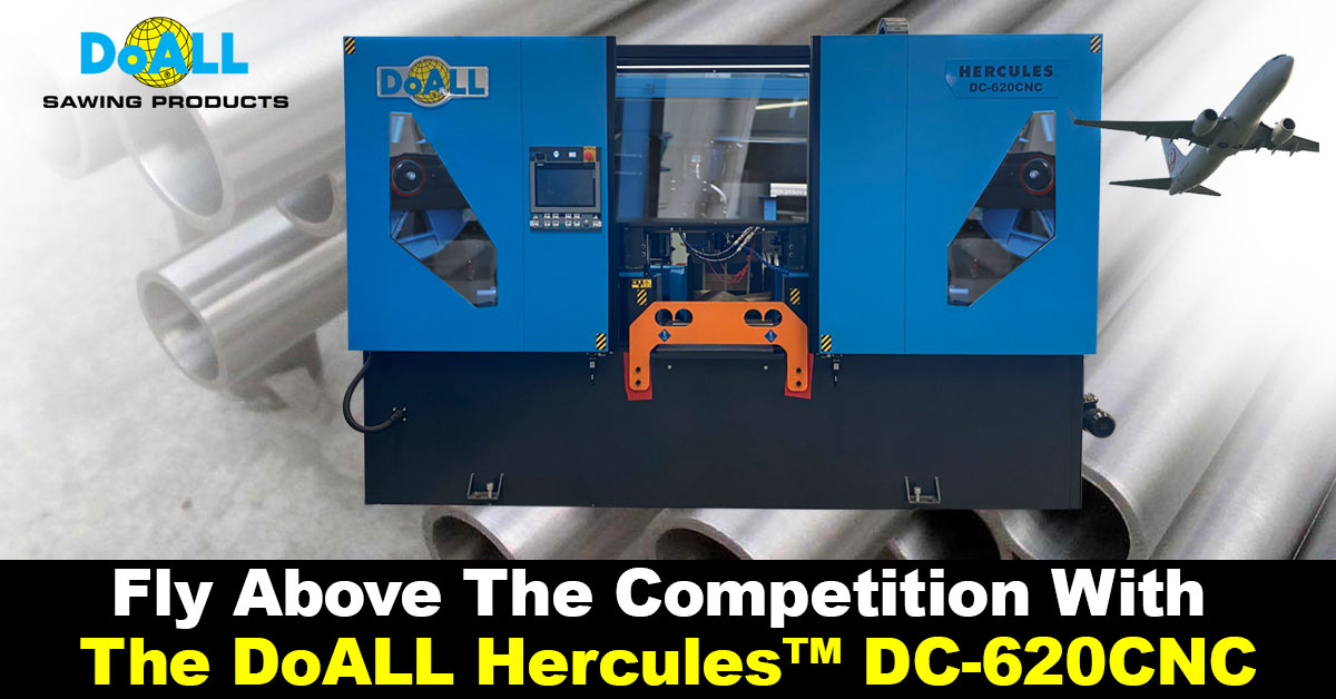 DoALLSawing's tweet image. Fly above the competition with the DoALLHercules™ DC-620CNC band saw. Solutions designed for extremely high production environments- including aerospace and manufacturing. Request a Quote: doallsaws.com/request-quote
#bandsaw #metalbandsaw #bandsawmachines #aerospace #sawing