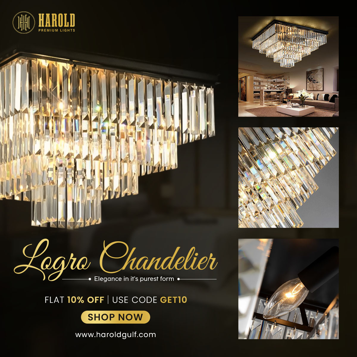 HaroldElectric1's tweet photo. Modern and majestic, this effervescent design is well known to steal the show.

Logro Chandelier 
Elegance in it's purest form
Flat 10% Off. Use code GET10
Shop now https://t.co/9V3zfg5x3x

#chandelier #crystalchandeliers  #homedecor #decorlighting #decorlights #haroldelectricals https://t.co/ClcSfkRg1X