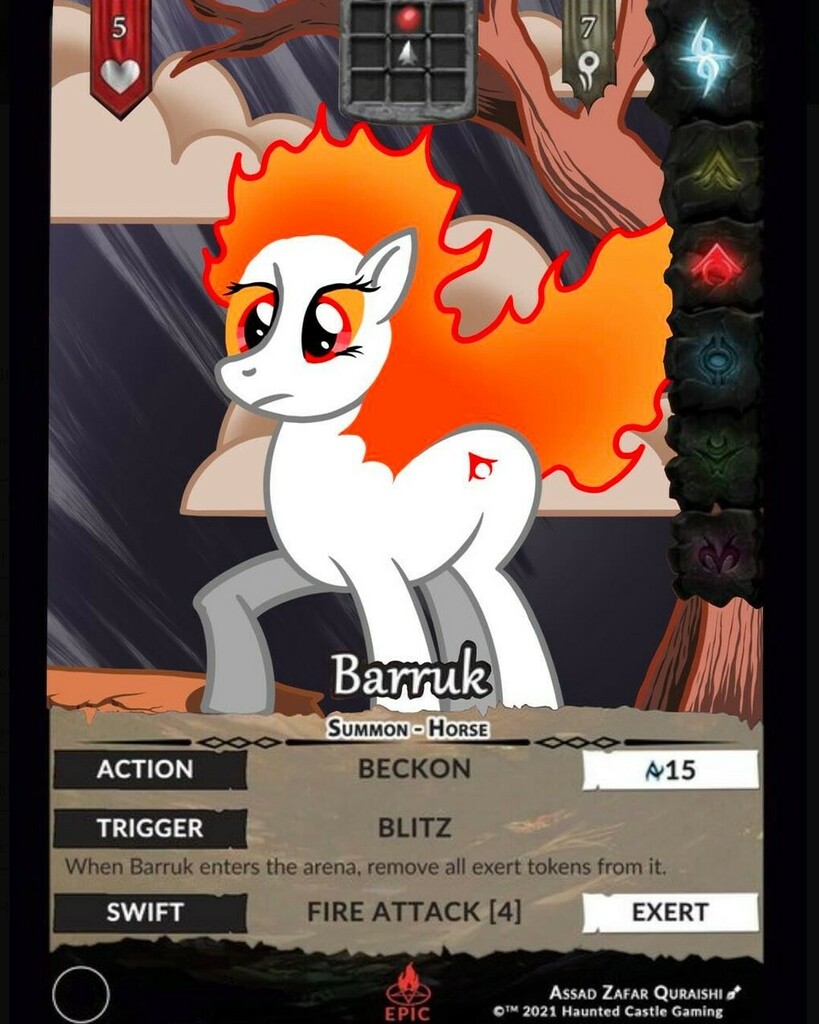 OuterEdgeComics's tweet image. Had a little fun making a My Little Barruk based on a Discord community request from Genesis: Battle of Champions…

#genesisboc #fanart #mylittlepony #mlp #barruk #discord #fire #flame #cardart #proxy instagr.am/p/CfbikFQIDt7/