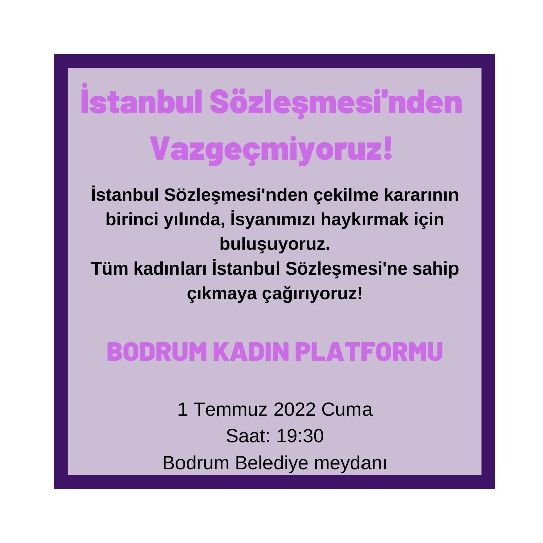 #İstanbulSozlesmesindenVazgecmiyoruz
#İstanbulSözleşmesiYaşatır
#İstanbulSözleşmesi
