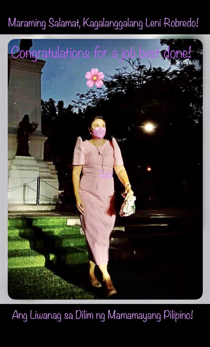 CascoVergara's tweet image. Congratulations VP Leni Robredo for an excellent job &amp;amp; for unselfishly serving the Filipino People; and in putting the Public Service to a new heights! YOU ARE ABSOLUTELY ONE OF A KIND!
#AngPresidenteLeniRobredo
#AngatBuhayNGO
#FightForGoodGovernance
#TindigPilipinasTuloyAngLaban