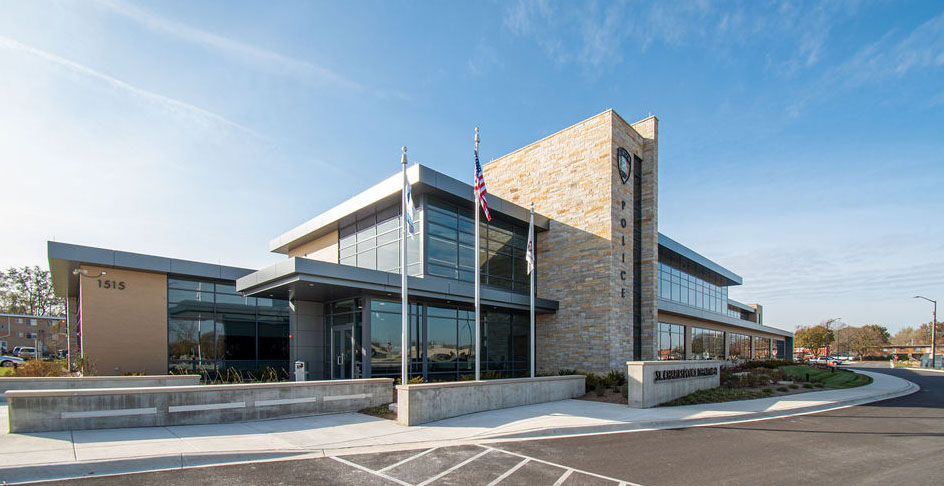One of our projects from the past.  The St. Charles Police Station.  That project was named a 2019 American Public Works Association Public Works Project of the Year in the $5 - $25 million structures category.