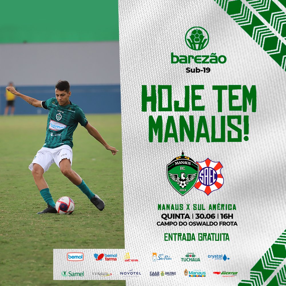 oficialmanausfc's tweet photo. #BarezãoSub19
Hoje é tem confronto dos jovens Gaviões no #Amazonense22 . O Manaus joga em busca de mais uma vitória. Vamos!
🏆#AmazonenseSub19 2022 - 7ª Rod.
🆚 Sul América
📆 Hoje - 30/06 ⏰ 16h (Manaus)
🏟 Oswaldo Frota
📺 https://t.co/LGzmest4sw
📸 @IsmaelM37439816 https://t.co/mtaEcUeqg5