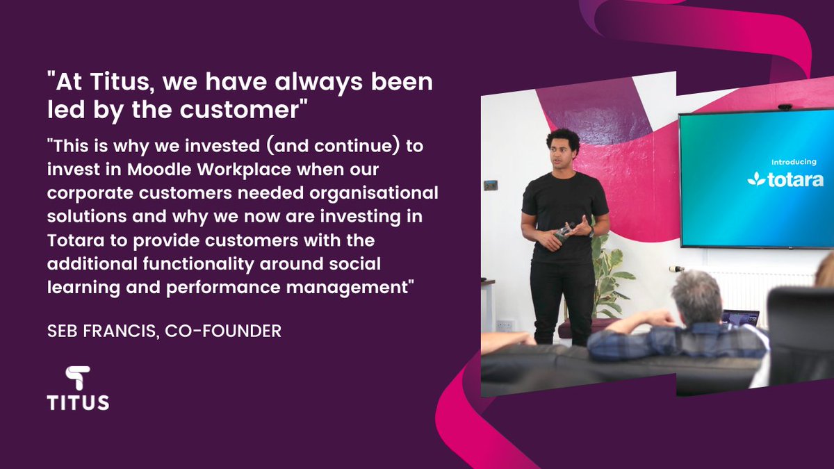 #TitusxTotara: Our co-founder Sebastian Francis shared his view on the partnership with <a href="/totaralearning/">Totara</a>  and how Totara contribute to our product offerings!

🔗 See Totara in action: tituslearning.com/book-a-totara-…