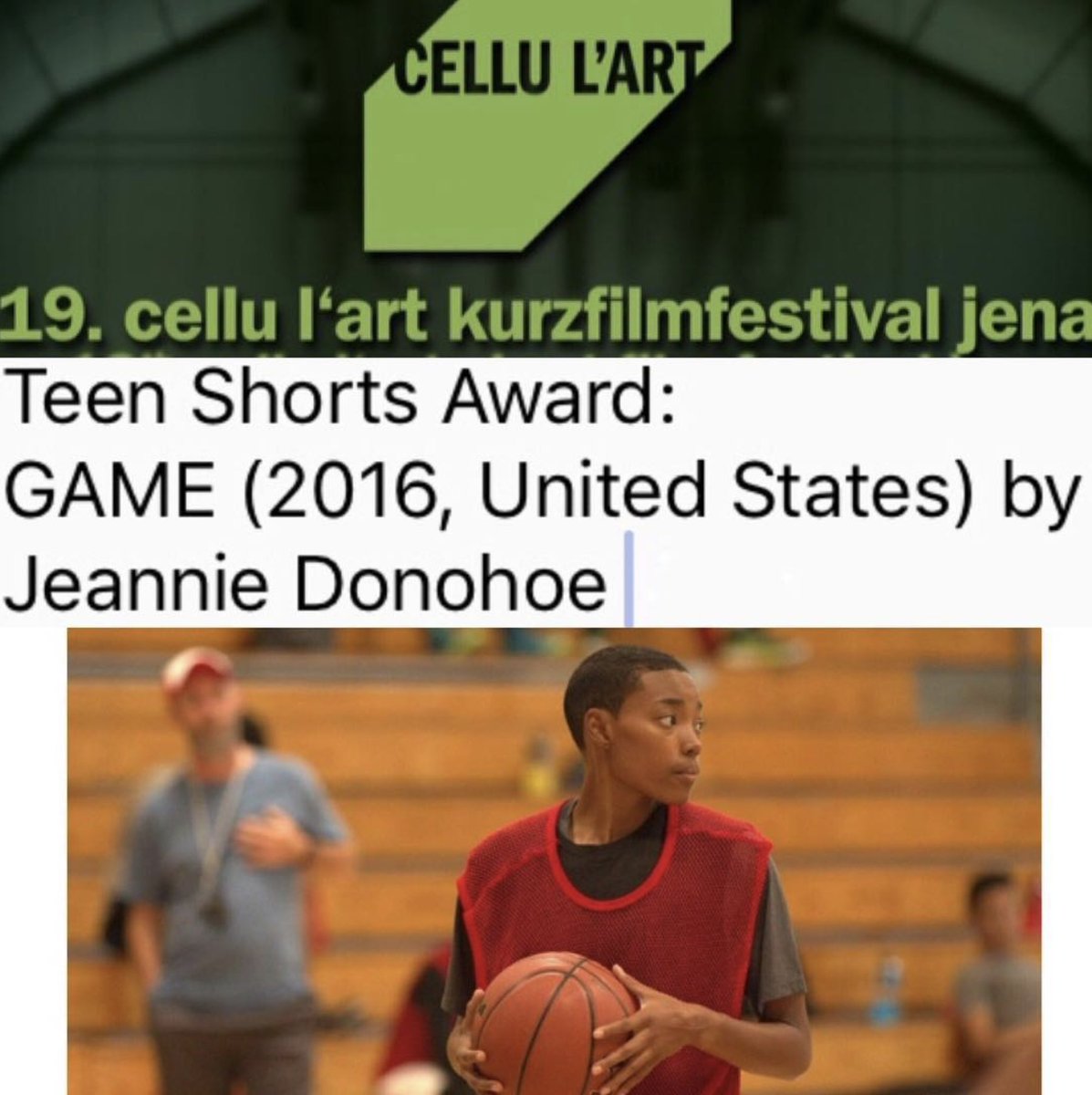 #tbt roundup of past awards & festivals we didn't get a chance to post earlier: Thank you to @cellulart Jena in Germany for the Teen Jury Short Film Award!