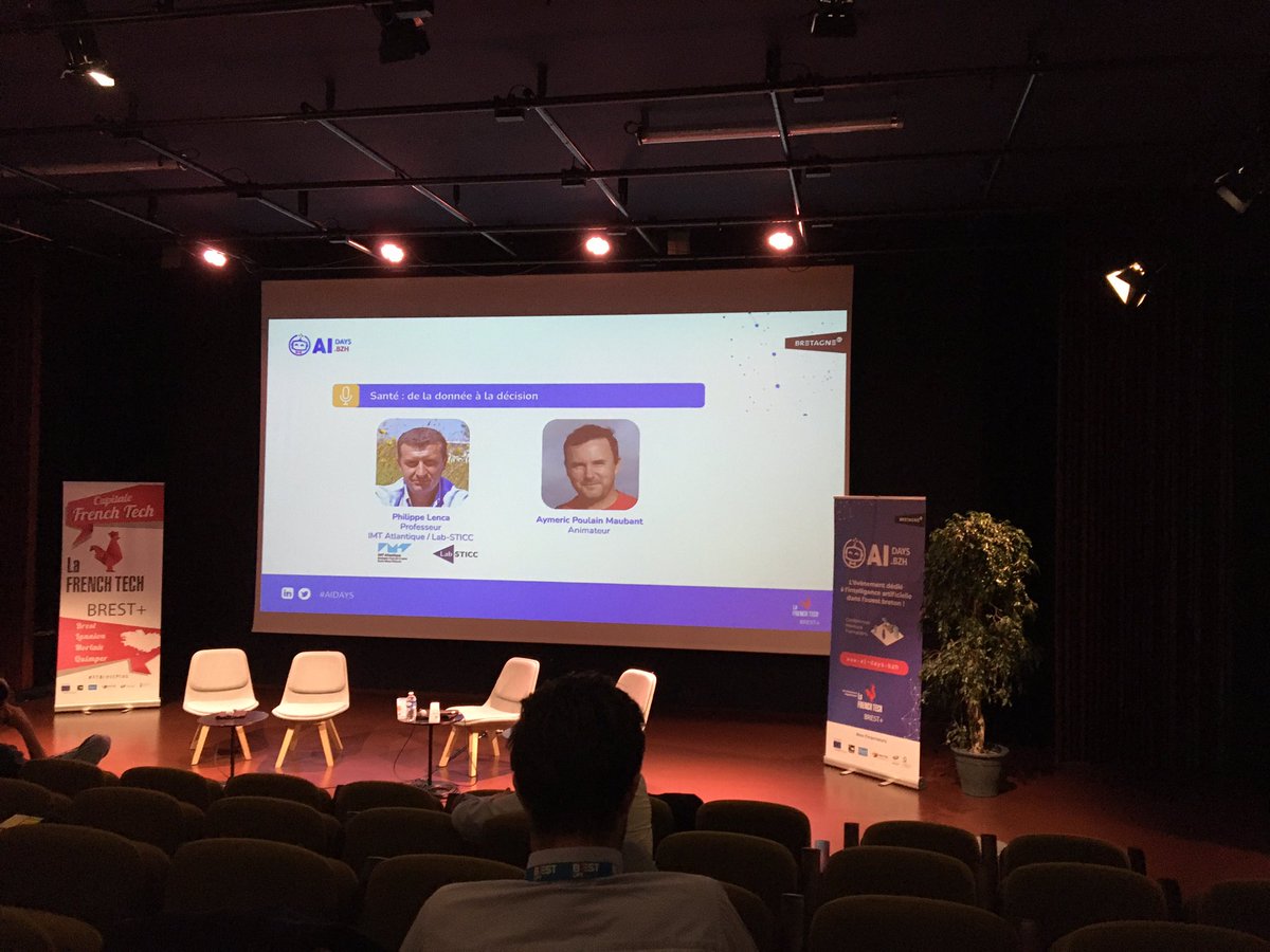Tremenbert's tweet photo. Les experts IA @IMTAtlantique en force aux #AIDays @FTBrestPlus @Philippe_Lenca @y_haralambous @fanch_rousseau @MatSimonnet https://t.co/0qrYmT5mc6