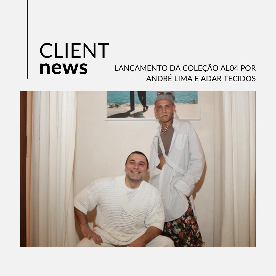 André Lima apresenta sua coleção AL04, um exercício de volumes 
com olhar renovado sobre tecidos de diferentes estações. 

Saiba mais no nosso perfil no Instagram!