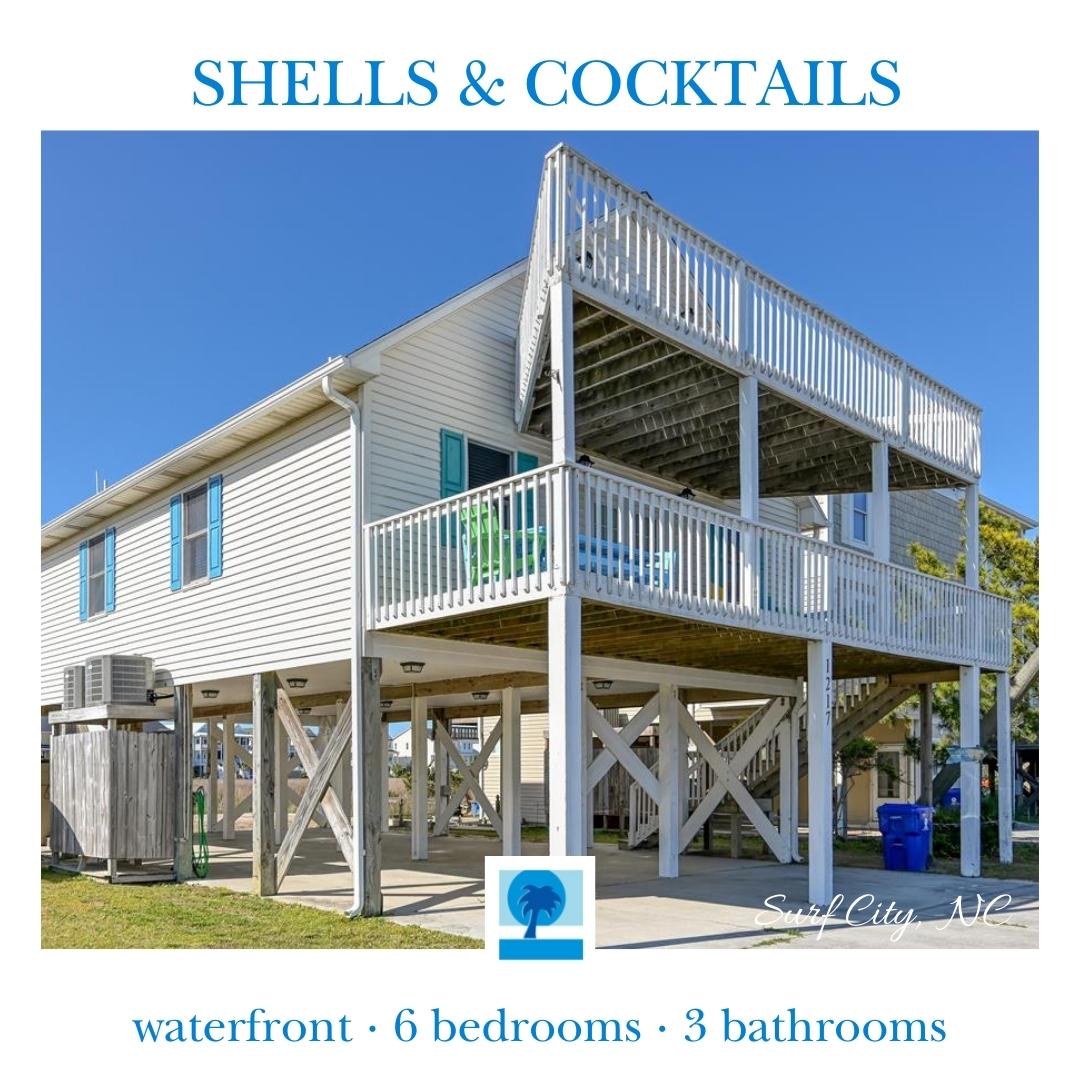 Who is ready for Shells &amp; Cocktails? This waterfront rental sleeps 12 and can't wait to see you! 🐚 bit.ly/3y9LXhg