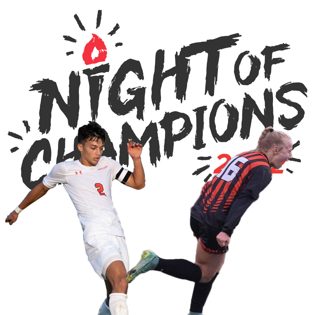 Our soccer Athletes of the Year both came from Marathon, as Braeden Morrison and Delta Barber are this year's winners. Morrison will be playing at SUNY Oneonta while Barber is heading to Niagara University.

Watch Night of Champions on our Facebook page or espnithaca.com/night-of-champ…