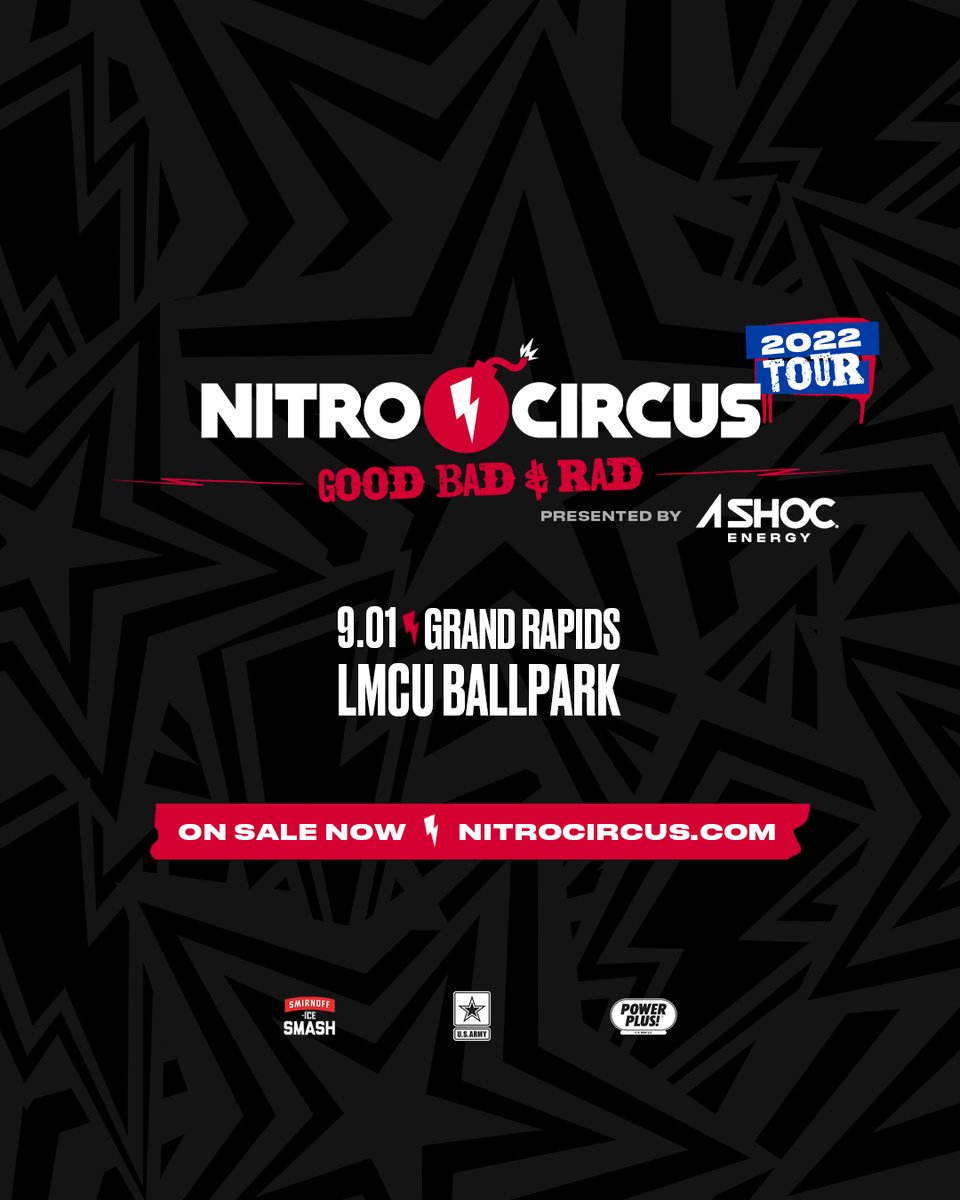 LMCU Ballpark (@lmcuballpark) on Twitter photo Tickets for <a href="/NitroCircus/">Nitro Circus</a> Live: Good, Bad & Rad are on sale NOW!!!!
Get 'em while they're 🔥🔥🔥
🎟➡️ bit.ly/3NCH9GV Tickets for <a href="/NitroCircus/">Nitro Circus</a> Live: Good, Bad & Rad are on sale NOW!!!!
Get 'em while they're 🔥🔥🔥
🎟➡️ bit.ly/3NCH9GV